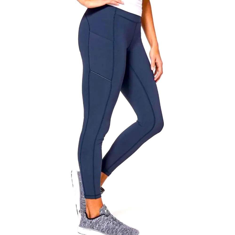 Lululemon navy speed tight (pockets and reflective) sz 8 tall